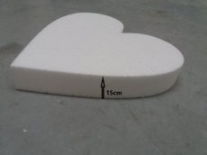 HT1500 Heart shaped cake dummies , 15cm high