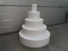 Round cake dummies, set Ø10cm+20cm+30cm+40cm