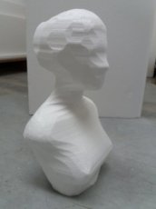 3D buste met hoofd in piepschuim