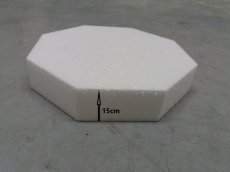35cm Gâteau octagonal en polystyrène,  15cm de haut