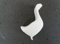 Goose in polystyrene , thickness 3cm