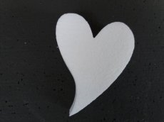 Heart in polystyrene , thickness 3cm