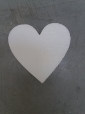 Heart in polystyrene , thickness 3cm