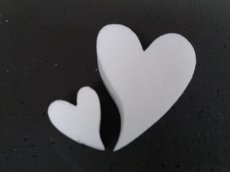 Heart3 /3cm Coeur en polystyrène,  épaisseur 3cm
