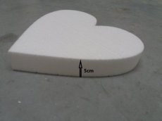 20cm Heart shaped cake dummies , 5cm high