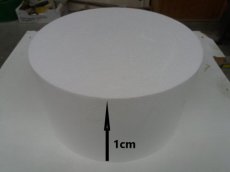 Ø 32,5cm Disque rond en polystyrène,  1cm de haut