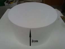 Ø 5 cm Round sheet in styropor , 2cm high