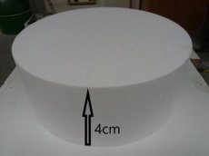 Ø 22,5cm Disque rond en polystyrène,  4cm de haut