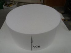 Ø 30cm Round disk in styropor , 6cm high