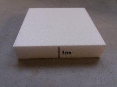 12,5x12,5cm Square cake dummies , 3cm high